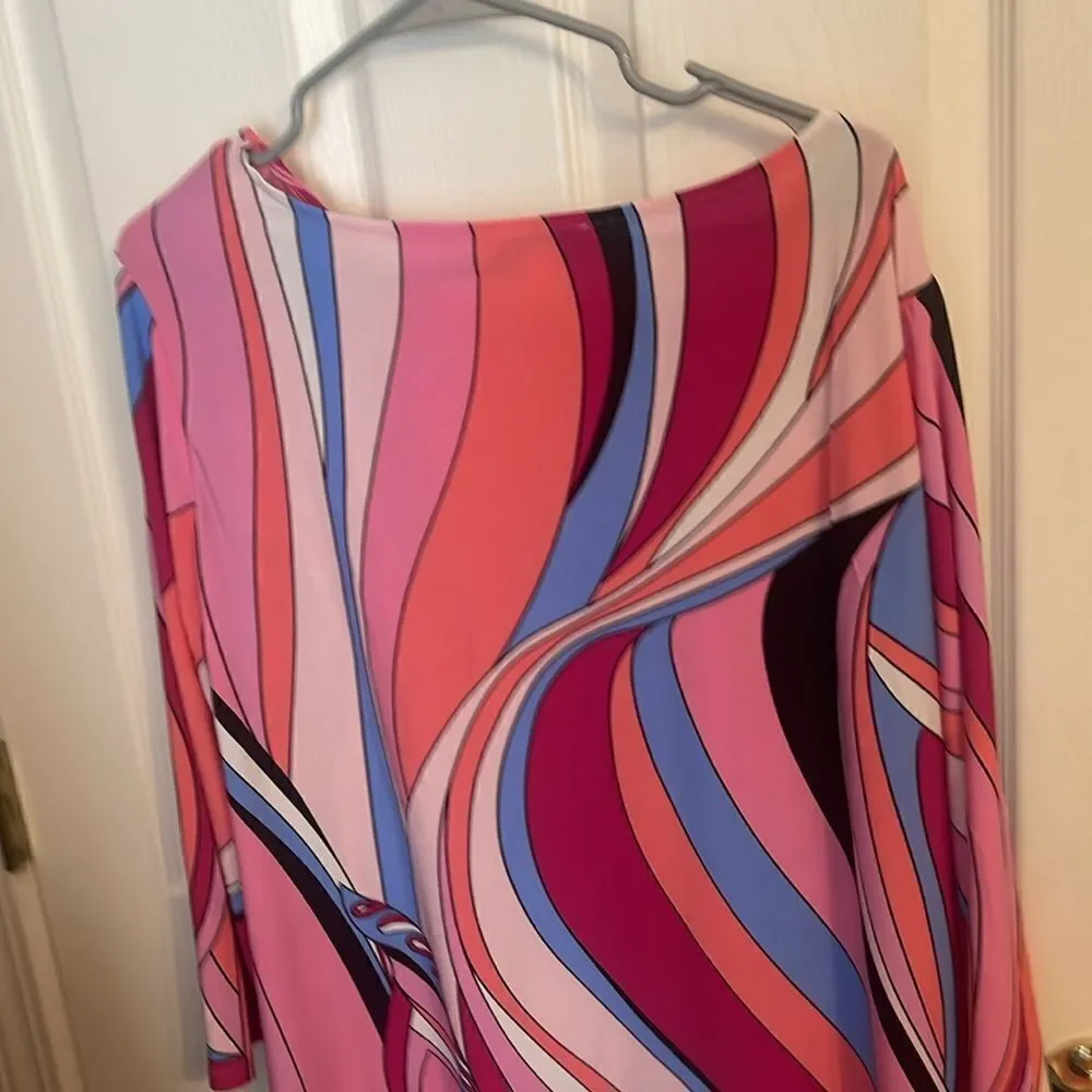 London Times. Swirl 3/4 Sleeve Shift Dress NWOT Size 3x